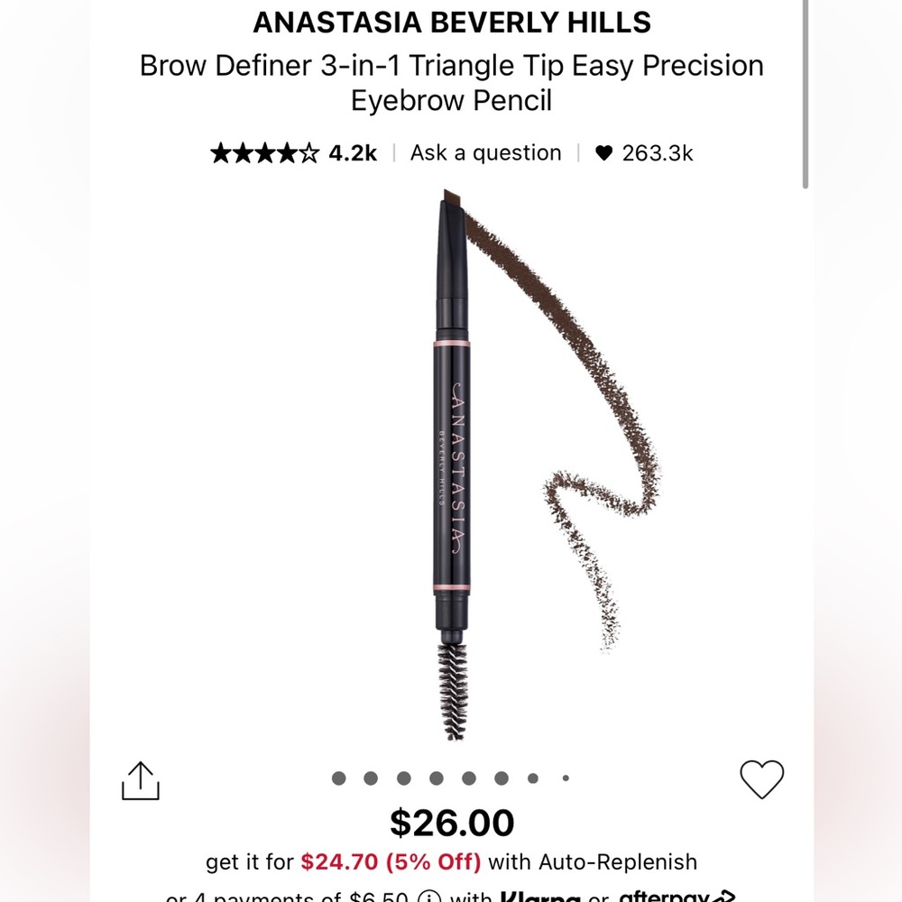 Anastasia Beverly Hills Brown Definer 3-in-1 triangle tip brow pencil